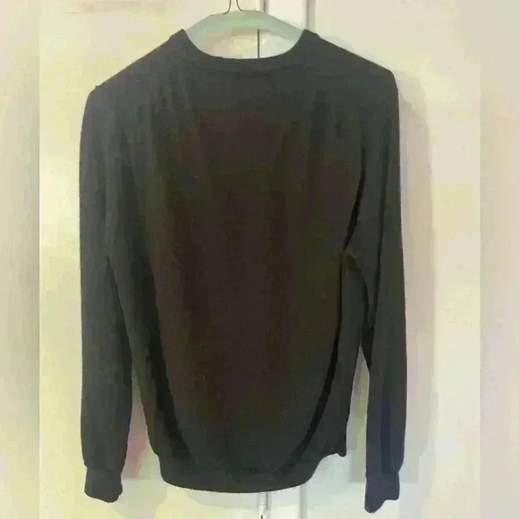 Womens J. Crew Black 100% Merino Wool V Neck Sweater, Size Medium - Picture 2 of 3